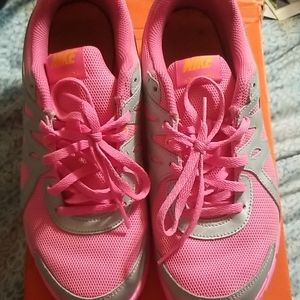 Pink & Silver Nike Revolution 2 GS Sneakers